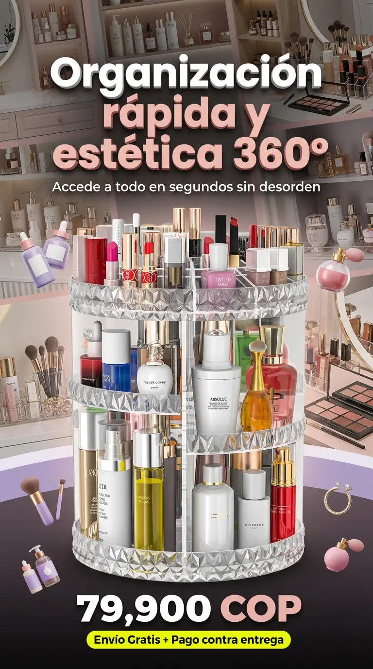 💄 El organizador que TODAS están comprando 💅Giro 360° + orden total 😍
