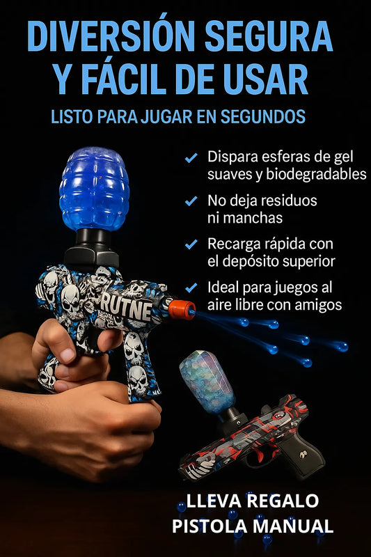 🔥  1 Pistola Hidrogel + 🎁 1 Pistola Manual de Regalo + 💥 10.000 Orbes Incluidos