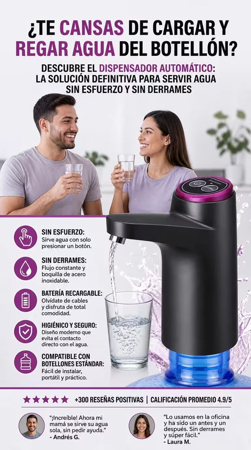 Dispensador Recargable Para Botellón💧 Agua Fácil, Sin Peso y Sin Derrames ✅