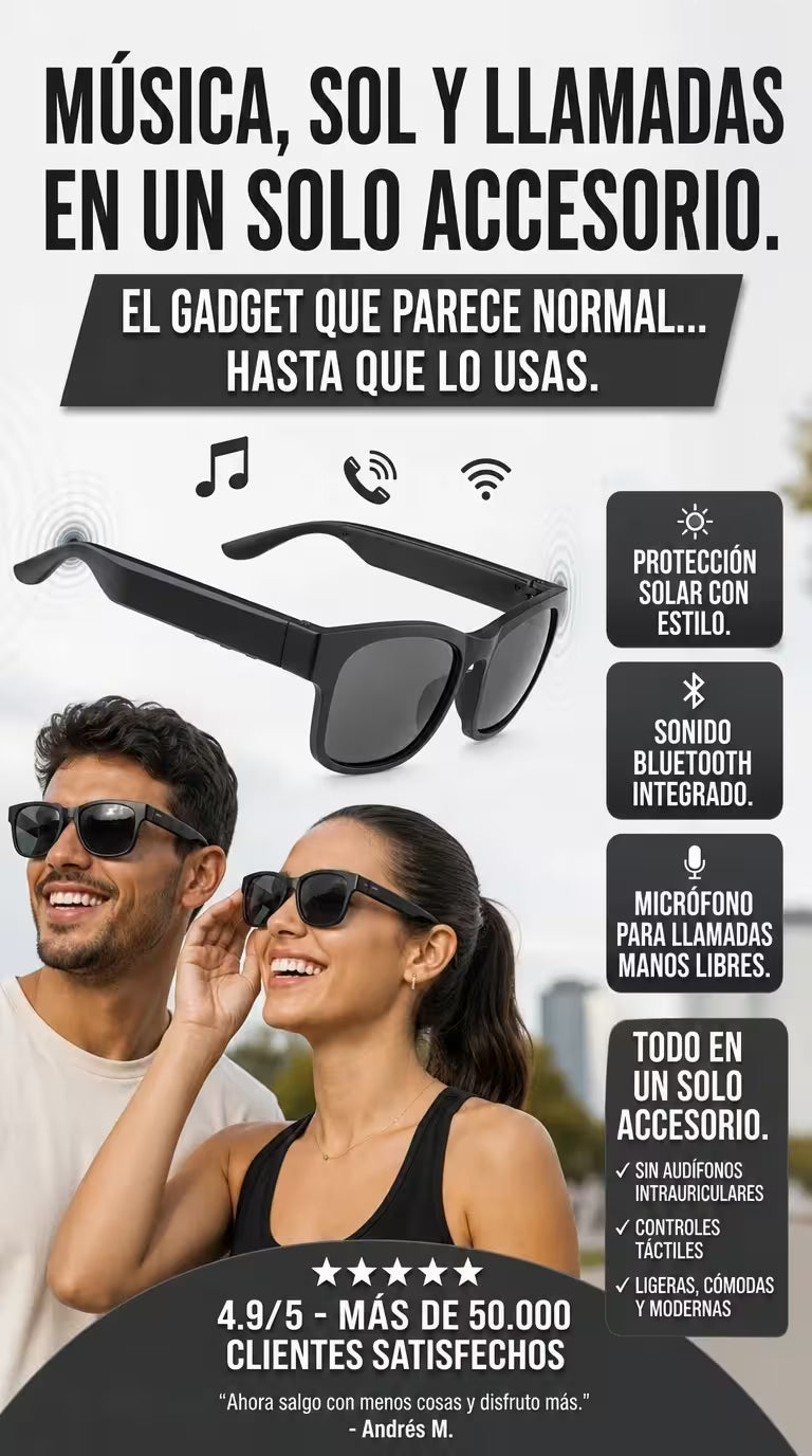 Tus gafas ahora reproducen música y contestan llamadas 📞🎶