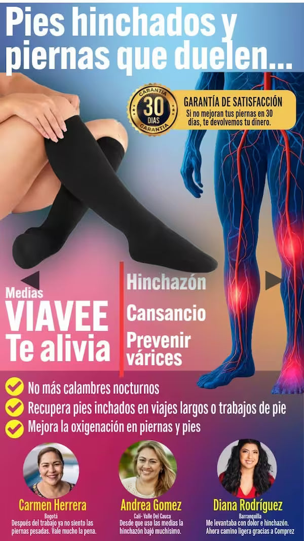 🎁 2 Pares de Medias de Compresión Premium Piernas Más Ligeras y Cómodas Todo el Día ✨