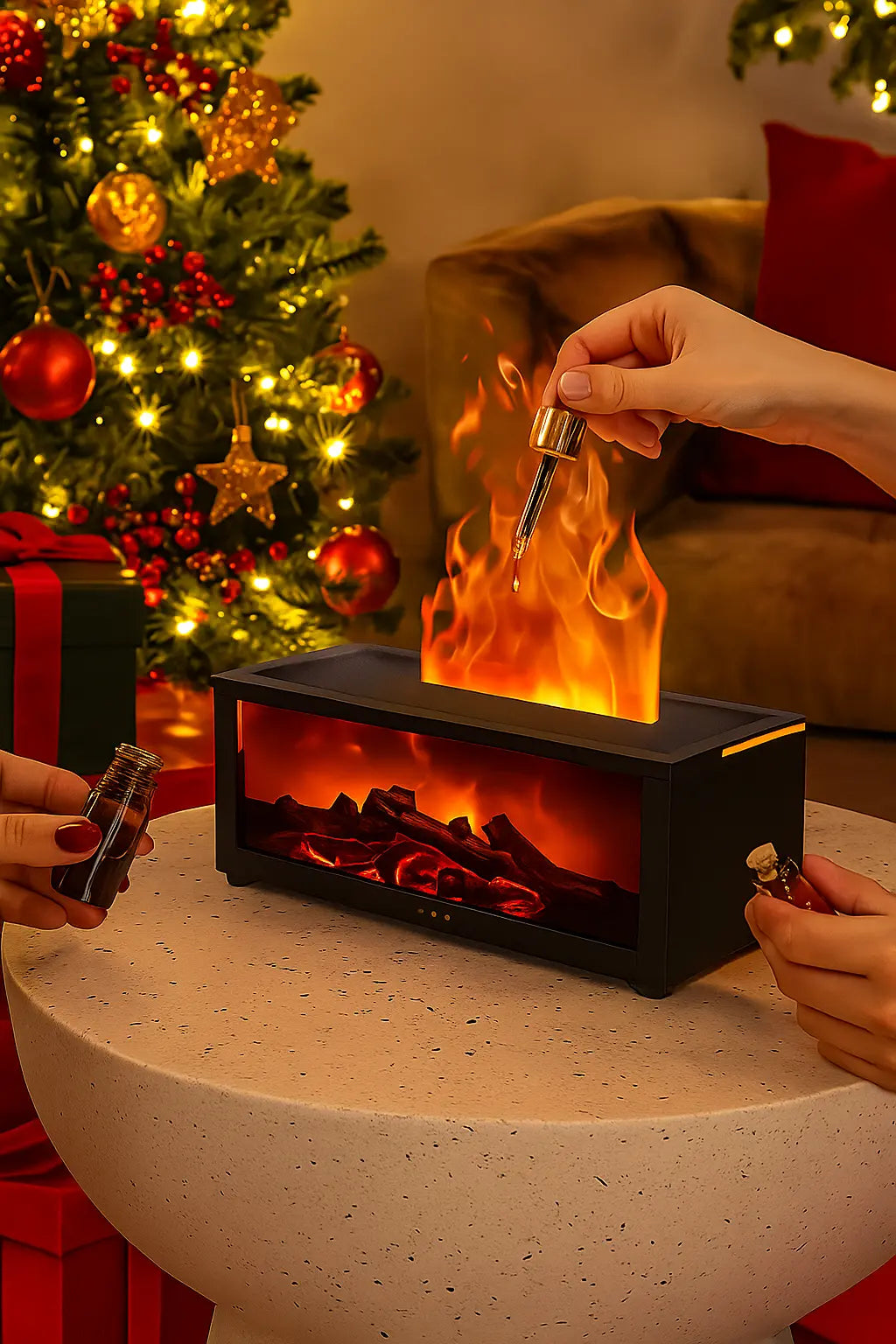 Himificador Efecto Mini Chimenea Navideña 🔥 🎅